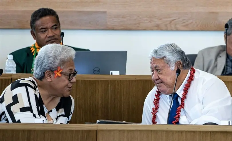 Fiame Naomi Mata'afa and Tuilaepa Dr. Sai'lele Malielegaoi.