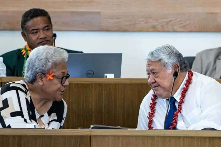 Fiame Naomi Mata'afa and Tuilaepa Dr. Sai'lele Malielegaoi.