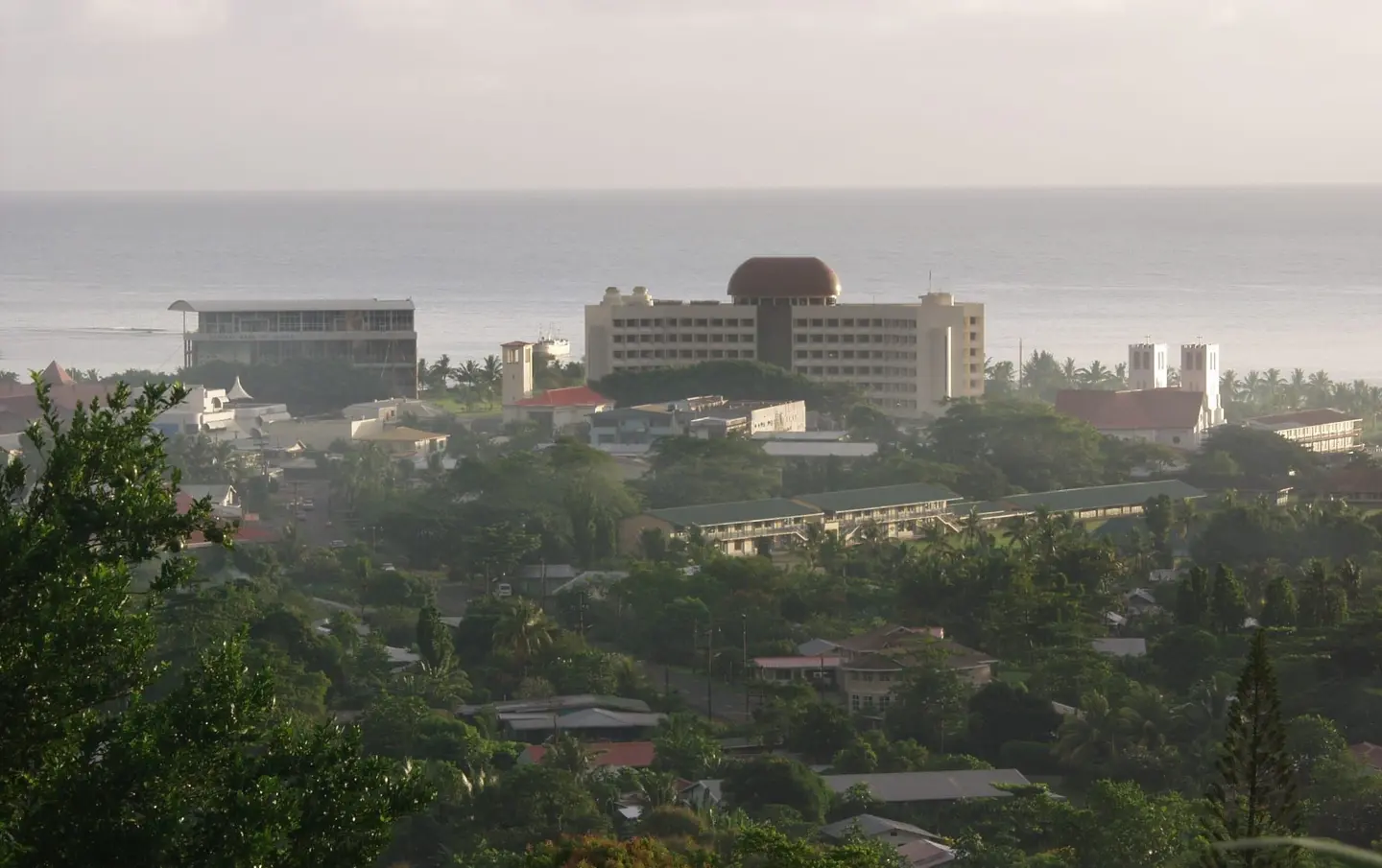 Government buildings in Apia, Samoa. Samoa joined the Pacific Engagement Visa a year late and has the highest success rate of all participating countries in its first two years.
