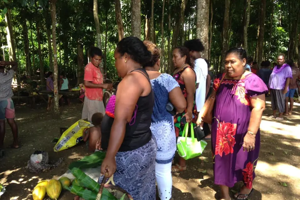 Lady Vunagi at the Barana market over the Easter weekend.