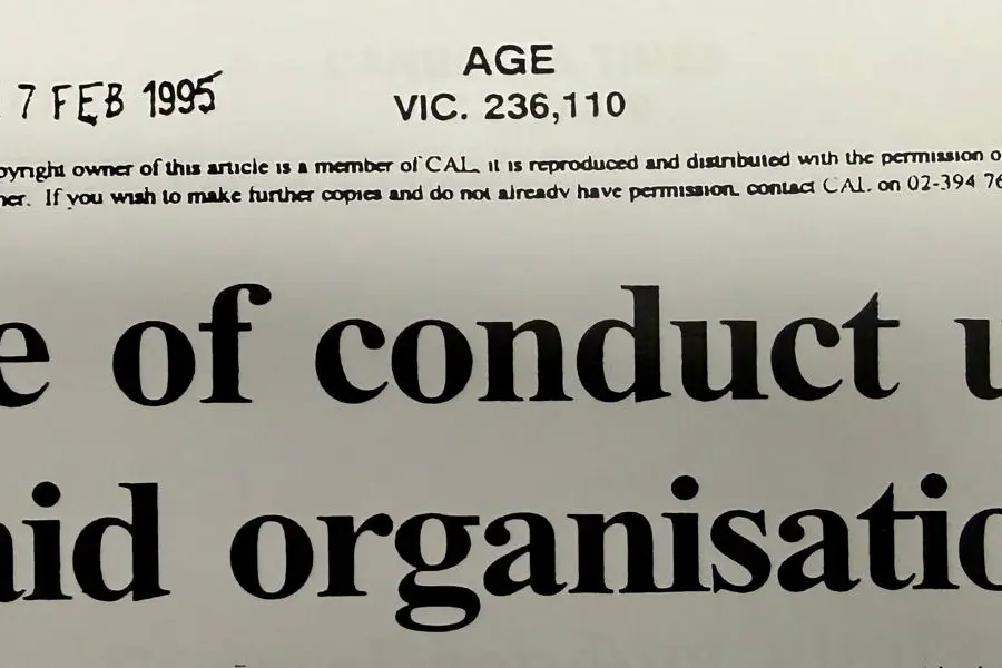 Whistleblower recounts 1990s aid scandal that led to NGO code of conduct