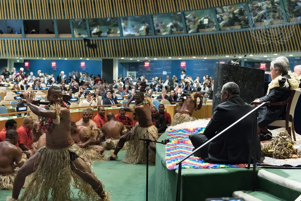 A performance by Fiji at the opening of the UN Ocean Conference in 2017.