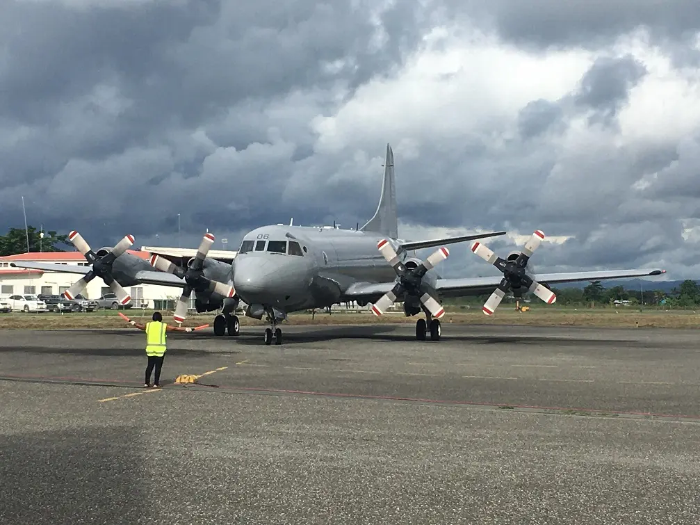 Royal New Zealand Air Force arriving at Honiara International Airport, Monday 13 July 2020 to begin the three days of aerial surveillance over the Solomon Islands EEZ.