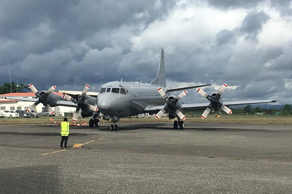 Royal New Zealand Air Force arriving at Honiara International Airport, Monday 13 July 2020 to begin the three days of aerial surveillance over the Solomon Islands EEZ.