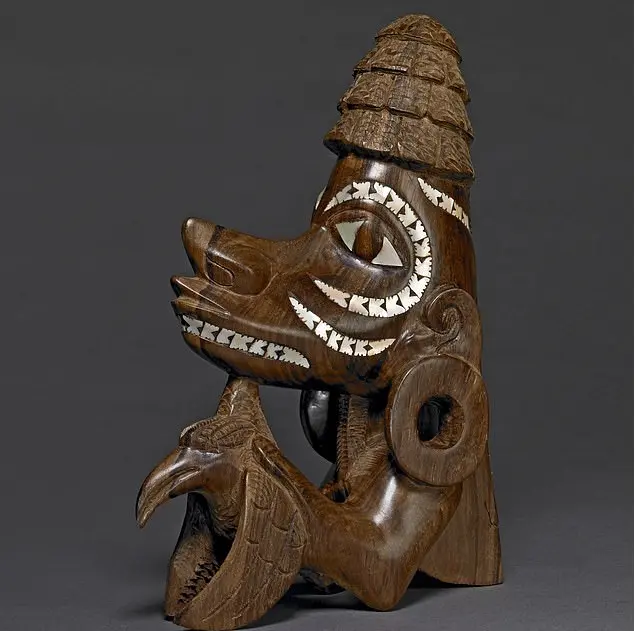 This figure-head (nguzunguzu) of wood with pearl shell inlay from the Solomon Islands will also feature in the exhibition. The British Museum has museum long faced criticism over how it sourced its most prized possessions from former British colonies and beyond.