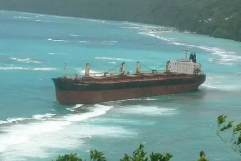 Earlier this month, the vessel went onto a reef off Rennell Island, the southernmost island in the Solomons. Rennell is located about 100 nm due south of Guadalcanal.
