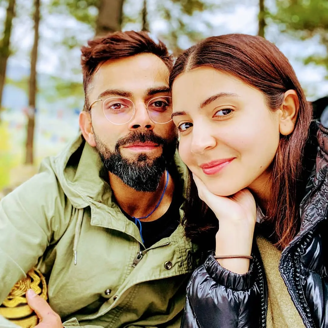 Anushka Sharma with her husband, Indian cricket captain Virat Kohli.