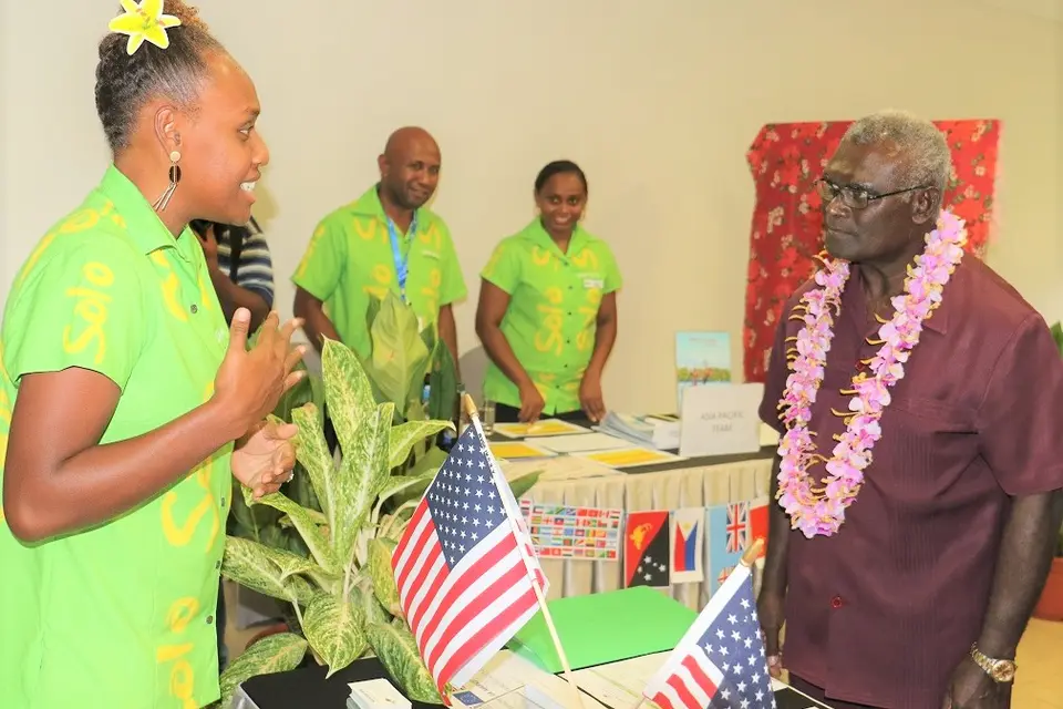PM Sogavare is being briefed on our domestic tourism market during the tourism focus 2020 launch this year.