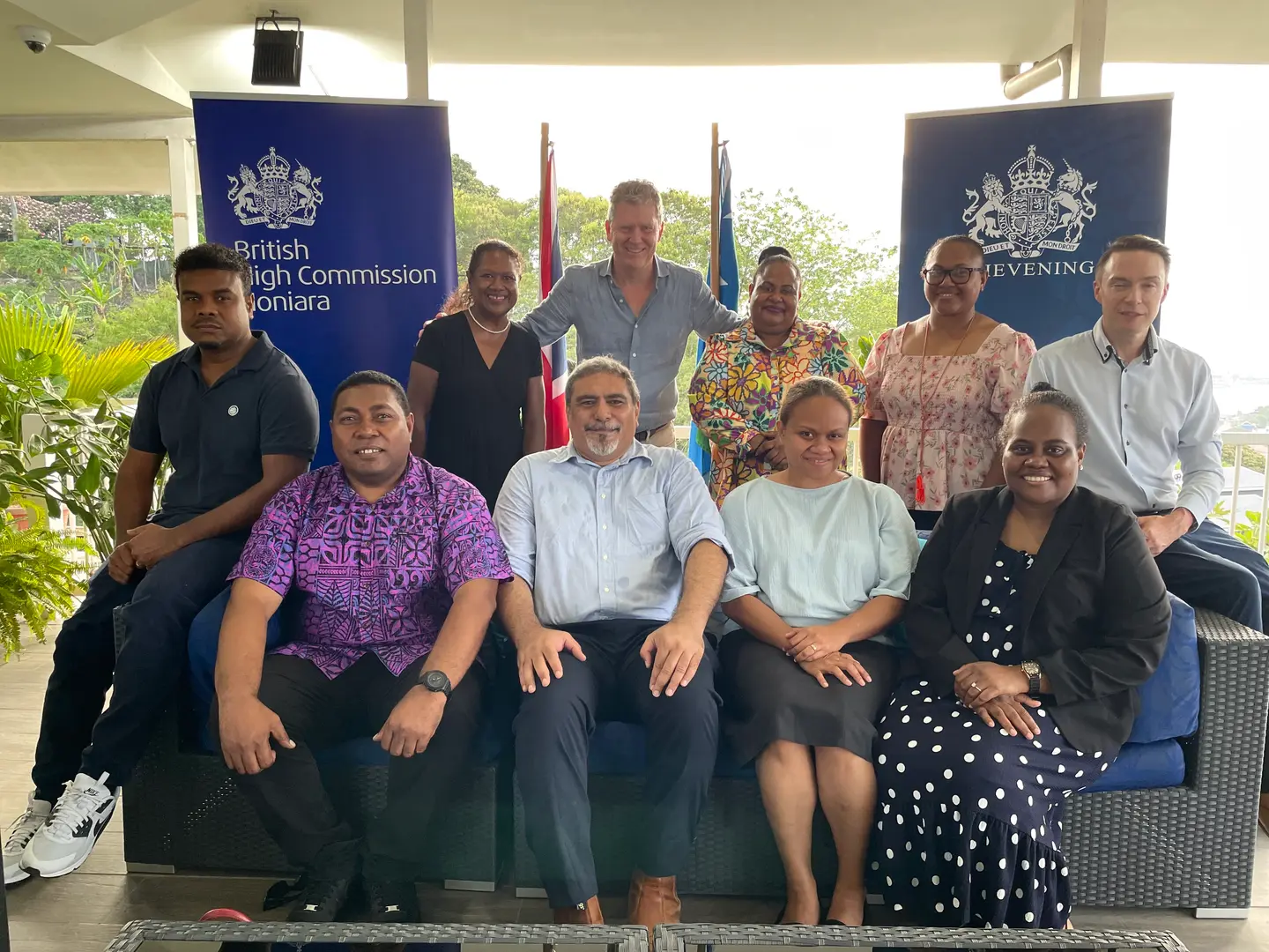 British High Commissioner Paul Turner with Chevening scholars and alumni.