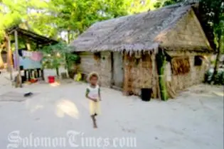A typical coastal community in Solomon Islands.