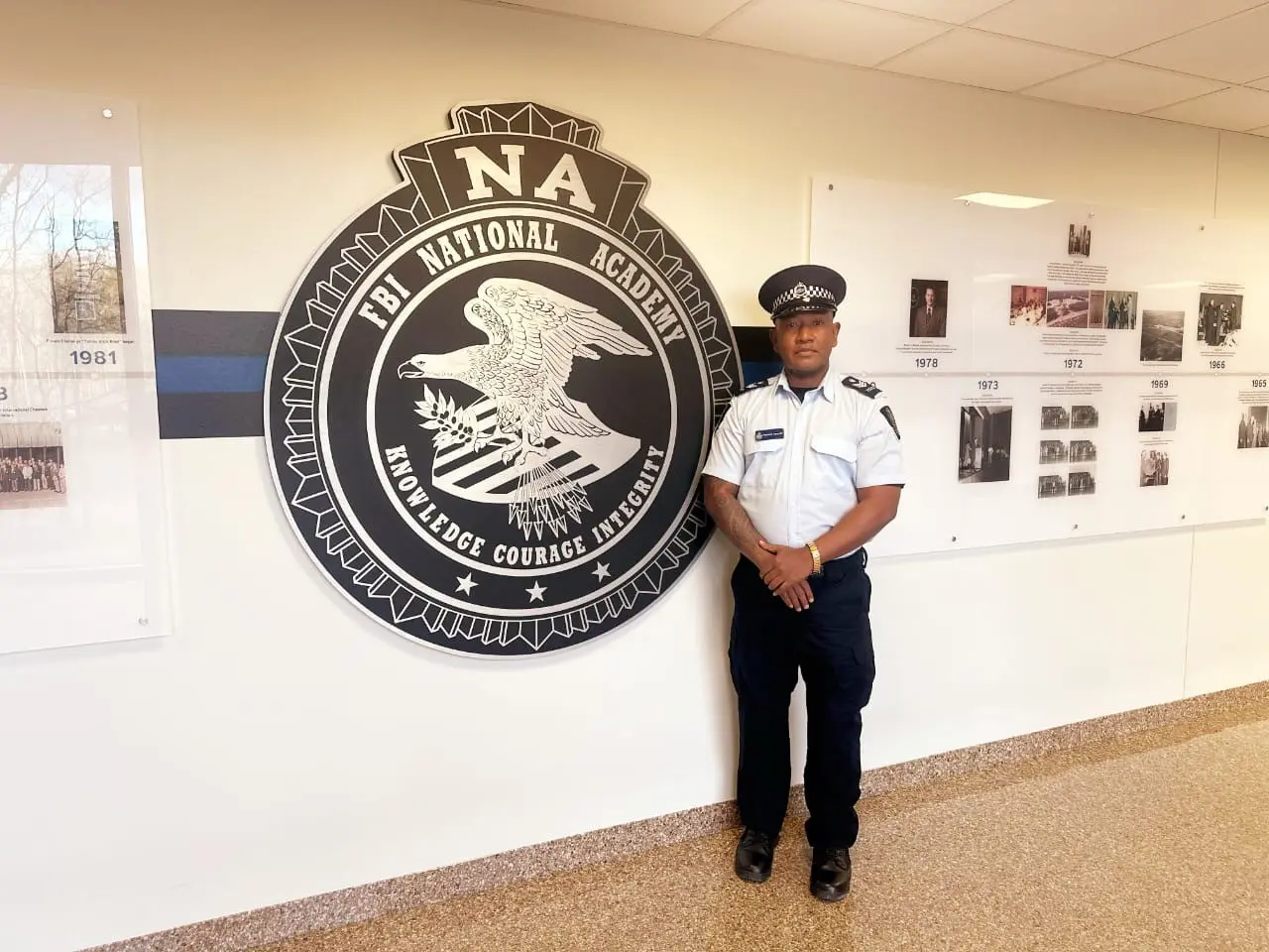 Senior Sergeant Togapada was one of over 200 law enforcement officers who attended and completed the 10-week training program at the FBI National Academy on 13th March.