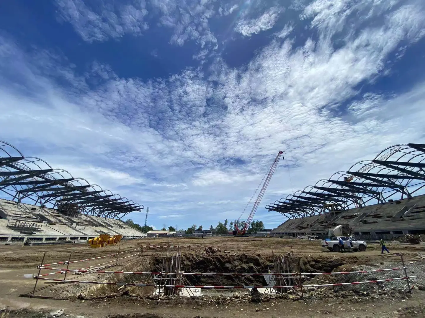 The Games stadium in East Honiara taking shape.