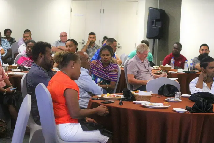 More than sixty (60) business representatives and members of the private sector attended the event to hear Permanent Secretary Dentana present an update on the implementation of the Solomon Islands Government’s Economic Stimulus Package.