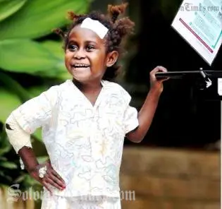 Larisha Barikoa recovering after life saving surgery.