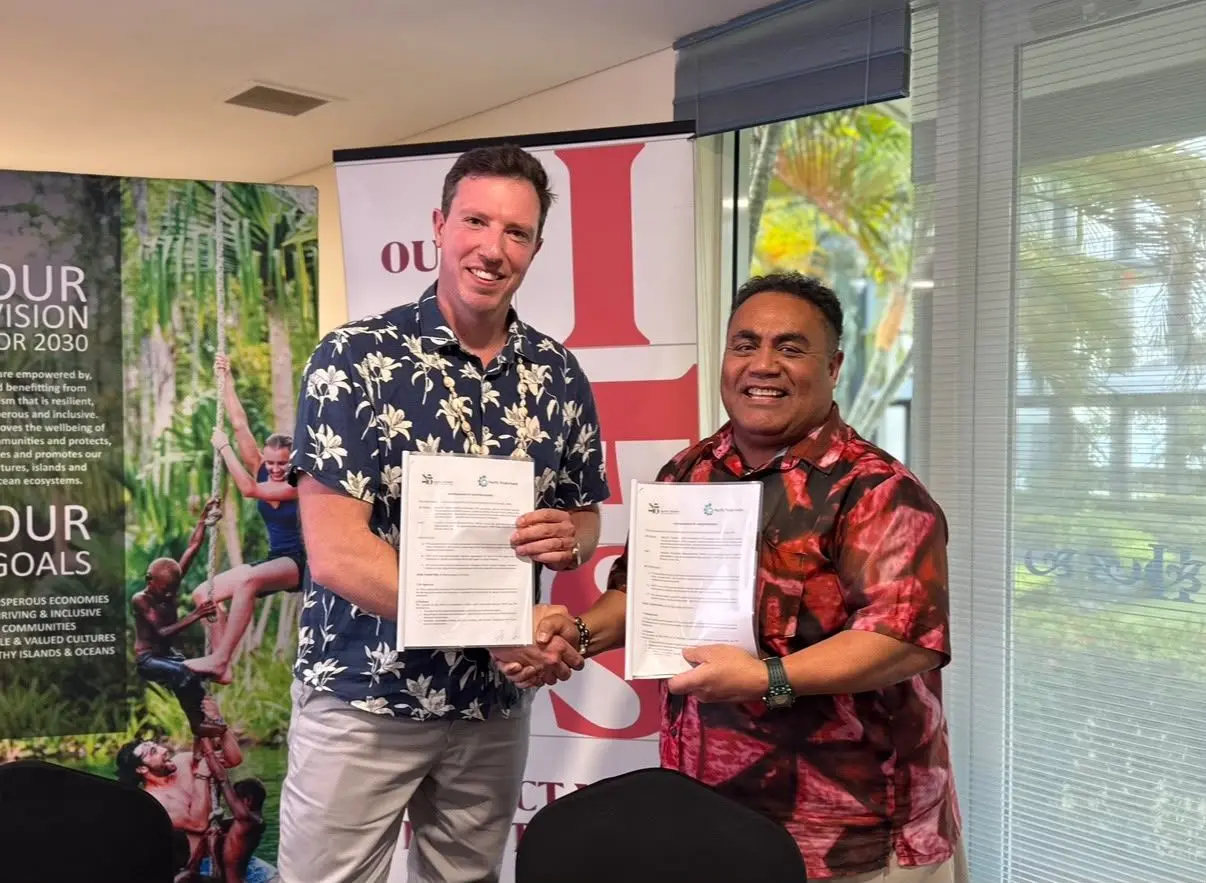The SPTO and PTI Australia memorandum of understanding signing in Honiara.