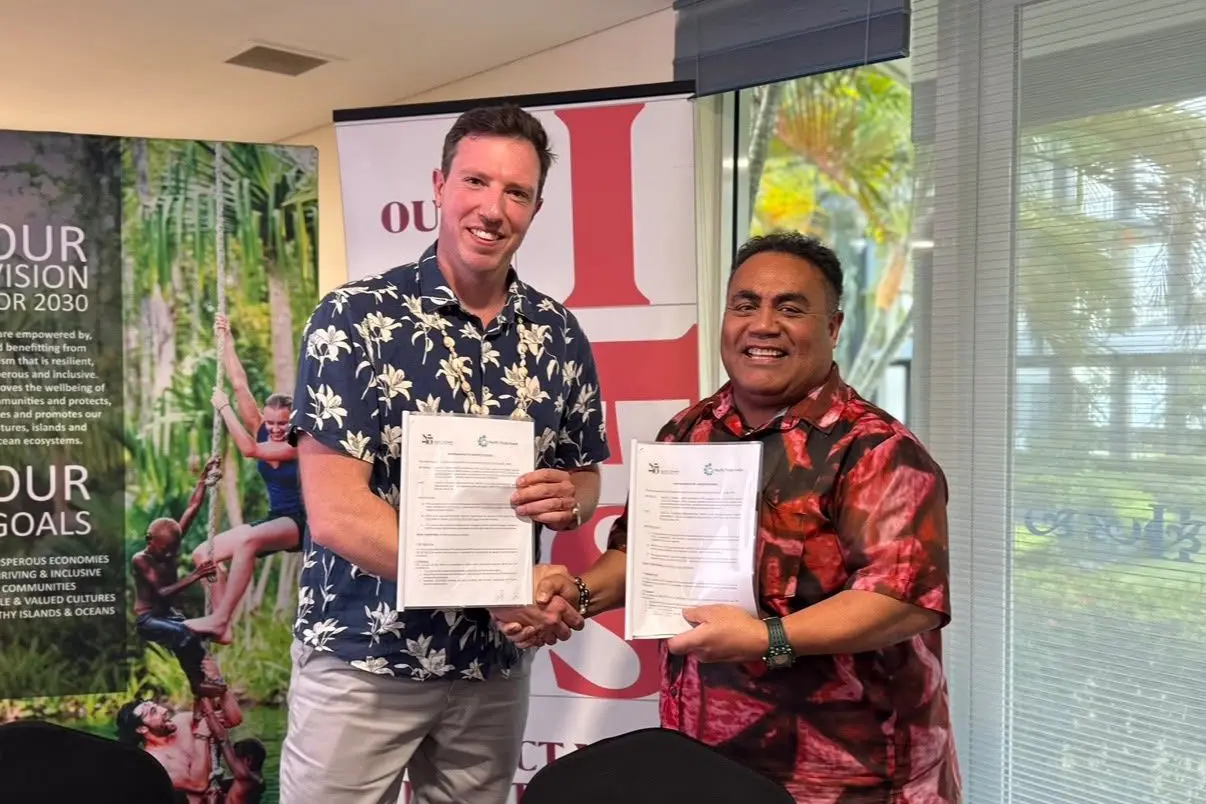 The SPTO and PTI Australia memorandum of understanding signing in Honiara.