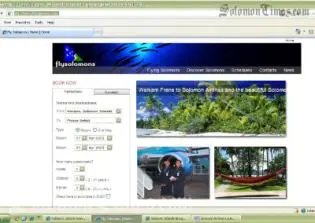The new look Solomon Airlines website and online booking tool.
