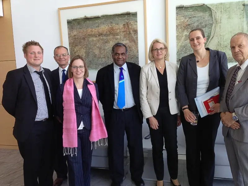 Dr Rodgers, Director General SPC, Mr Mike Batty, Director of FAME, Dr Christine Heimburger, Director for East Asia and the Pacific, with Senior Offficials from KfW and GIZ.