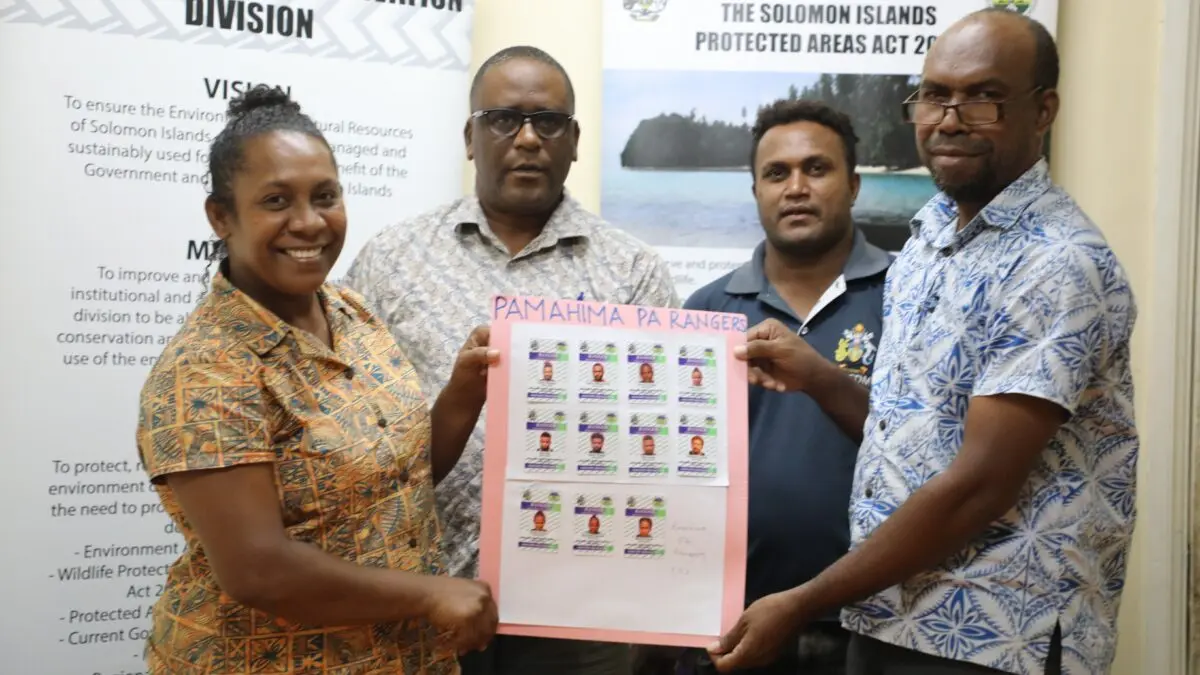 A total of eleven (11) rangers from PTFPA were formally appointed and issued with Rangers IDs by the Director of Environment and Conservation Division (ECD) under the Ministry of Environment Climate Change Disaster Management and Meteorology.