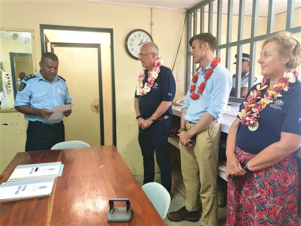 Inspector Leleina thanking the visiting team.