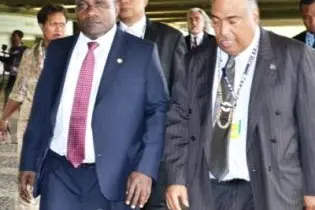 Prime Minister Lilo and the Solomon Islands Ambassador Beck, recently in Rio.