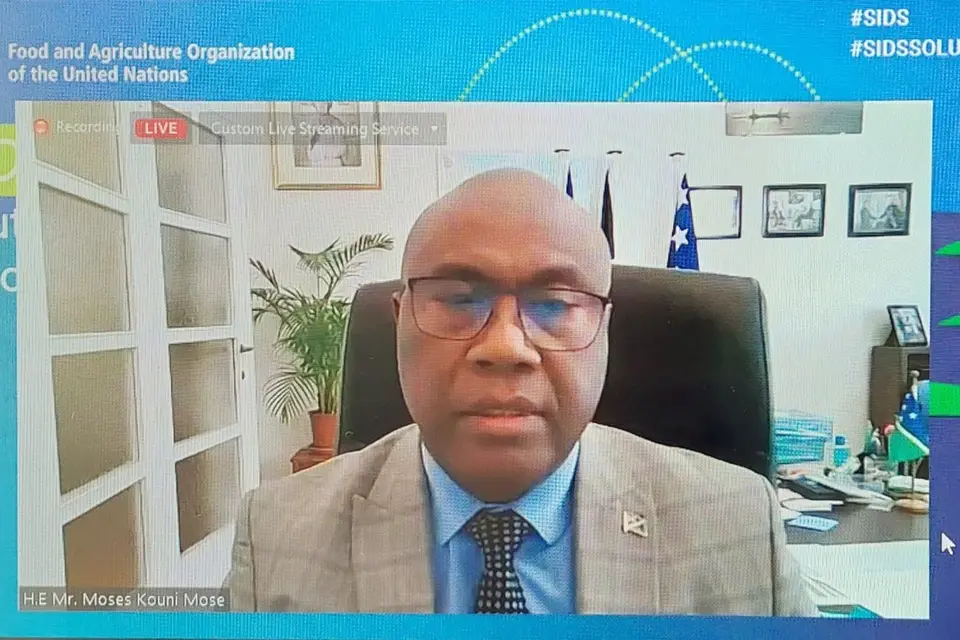 His Excellency Ambassador Mose presented a statement on behalf of the OACPS SIDS Forum which he chaired for the last 12 months.