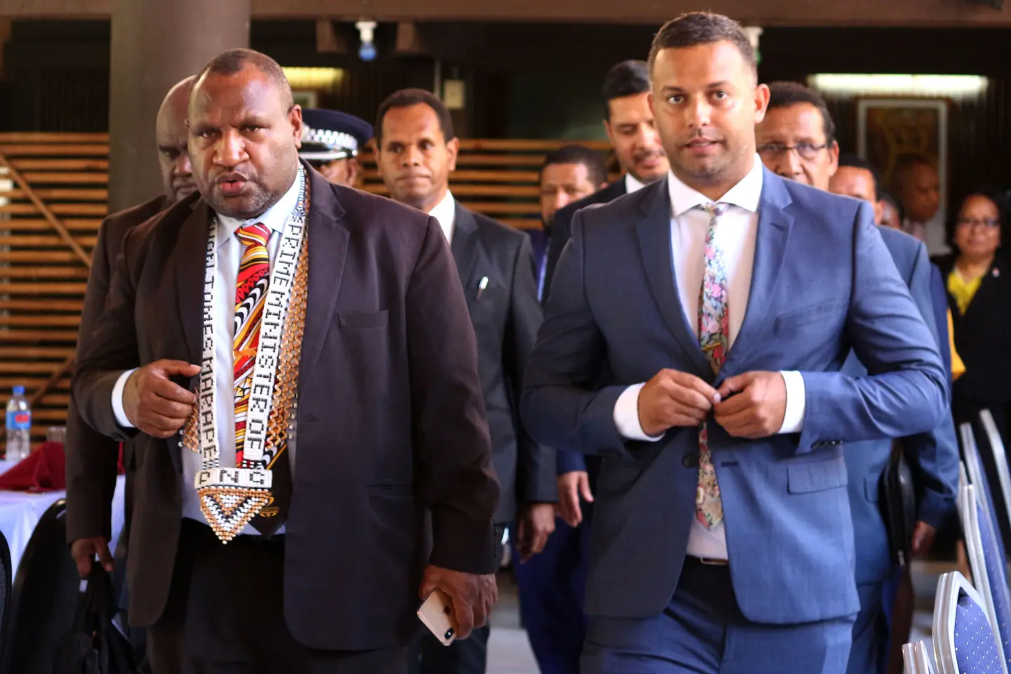 Papua New Guinea (PNG) Prime Minister Hon James Marape and SICCI Chairman, Mr. Jay Bartlett.