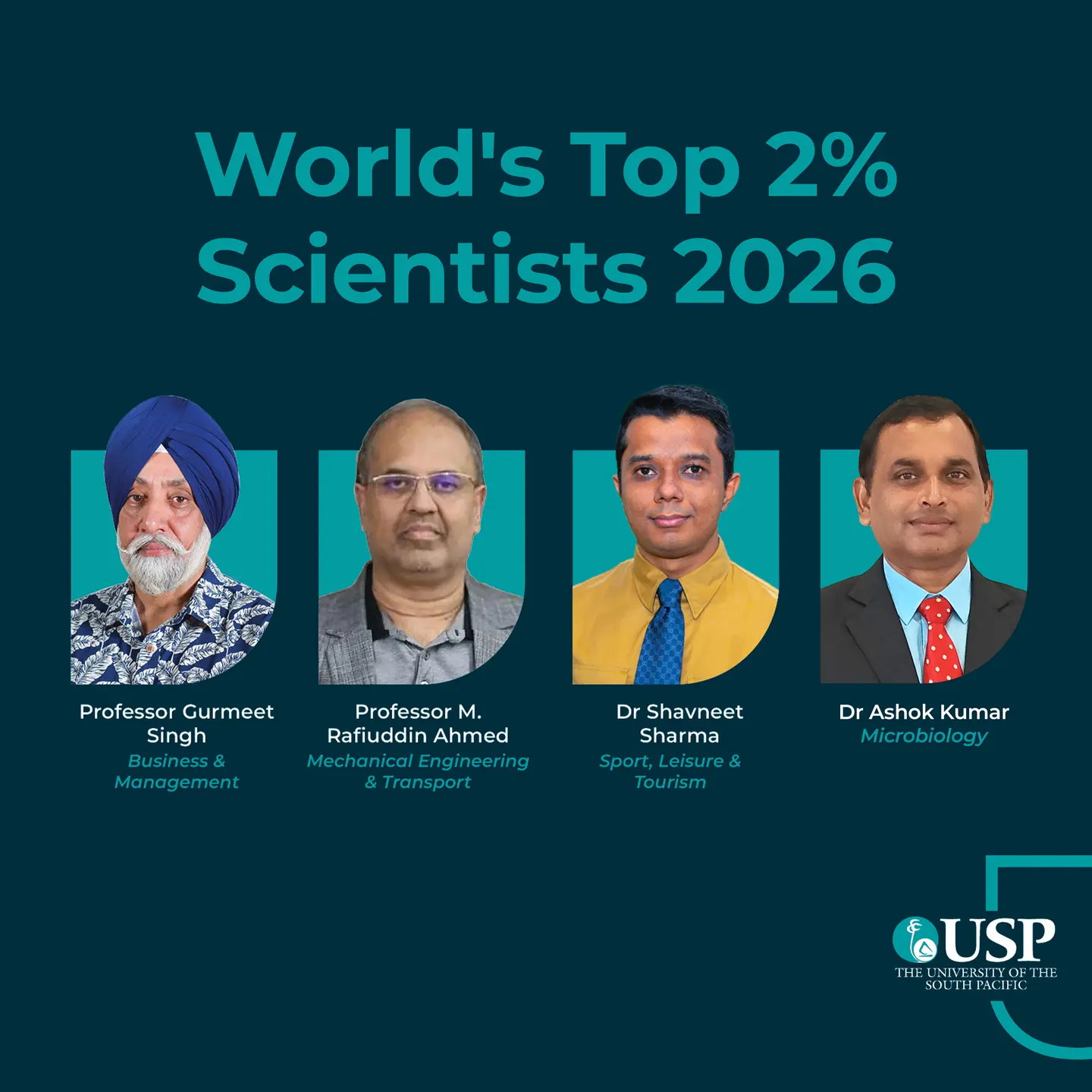 Four USP researchers named in World's Top 2% Scientists list