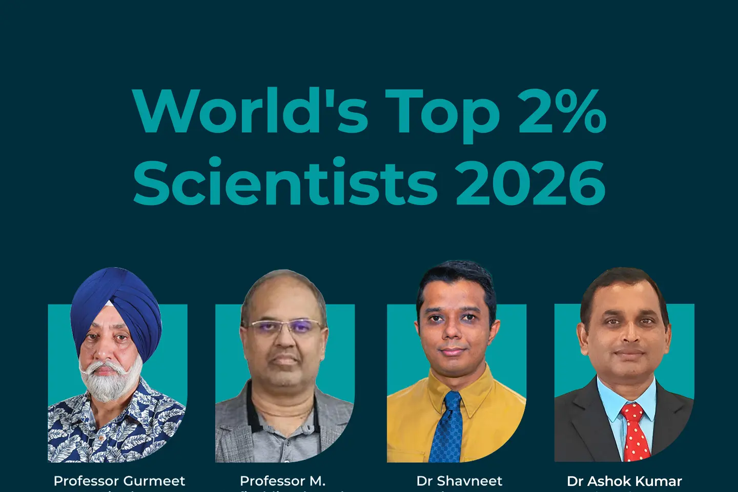 Four USP researchers named in World's Top 2% Scientists list