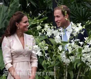 Prince William and the Duchess of Cambridge will be in Solomon Islands on Sunday.