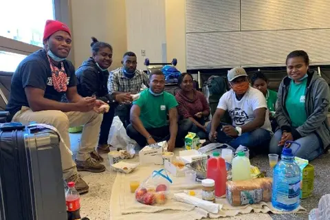 The youths are in the States on a program with International Leadership Training Program (ILTP).