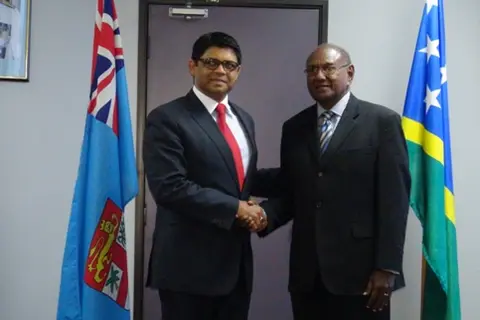The Solomon Islands Foreign Minister, Milner Tozaka, met Fiji's Civil Aviation Minister this morning and says he is grateful that fruitful discussions have taken place.