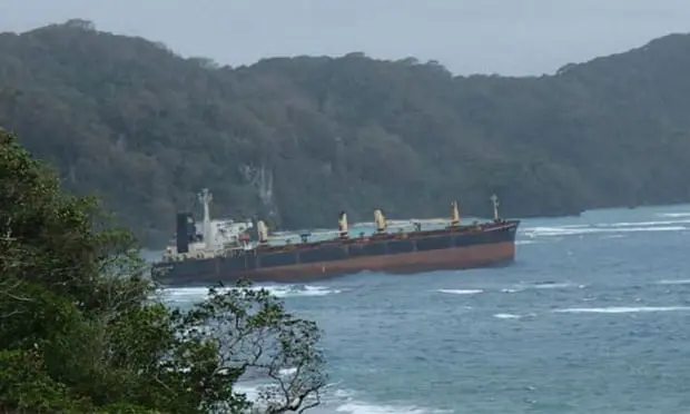 The Bulker Solomon Trader is currently located in a marine protected area and any pollution can seriously affect the environment and livelihood of the local community.