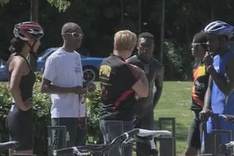 Triathletes from Papua New Guinea and the Solomon Islands have been training with Stirling Triathlon club.