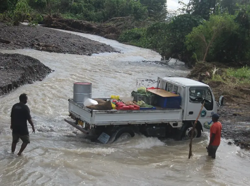 Roads and bridges connecting villages to Honiara has been badly affected, in certain cases villages have been cut off having to use boat instead.