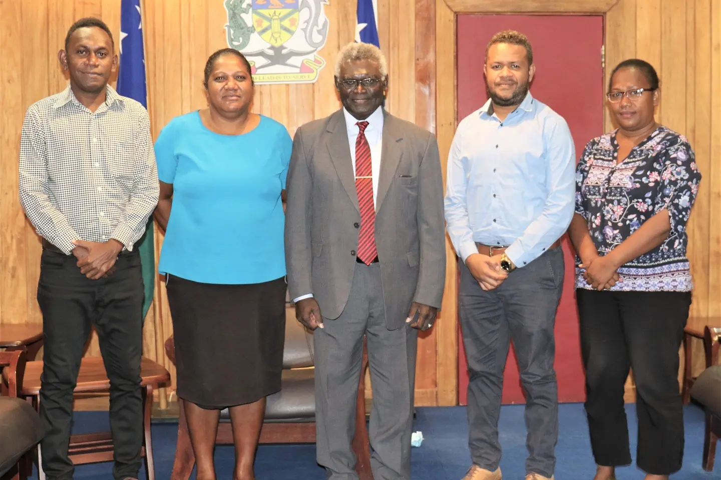 Prime Minister Sogavare and members of the MASI executive.