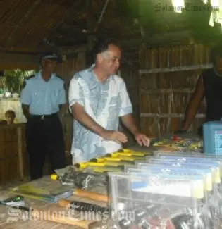 H.E Frank Ingruber during the opening in Wagina, Choiseul Province.
