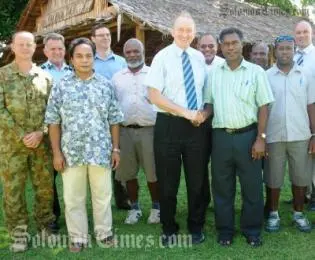 RAMSI Principals meet with Guadalcanal Provincial Government to discuss the RAMSI partnership.