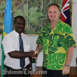 Jeremiah Manele and Matt Anderson after signing the subsidary agreement.