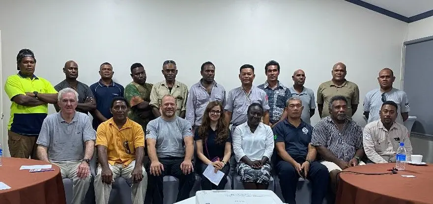 The meeting gathered representatives from six local UXO companies including Solsearch, SIEOTEC, Safe Signals, SI Battle Area Clearance, SRX and Clear Grounds.