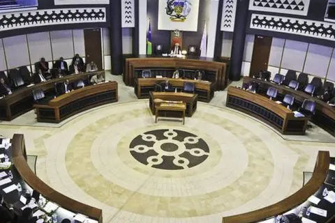 Inside the Solomon Islands parliamentary chambers.