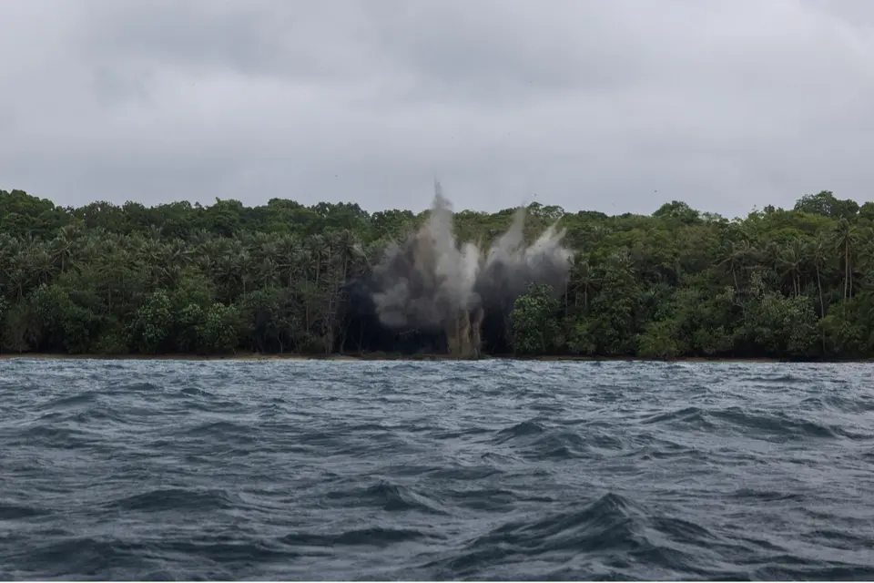 Disposal of an Explosive Remnant of War near Munda