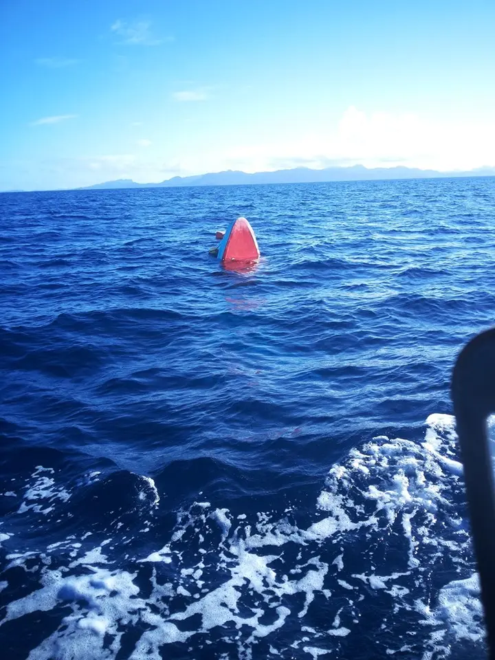 The sunken ray boat between Gela and Honiara.
