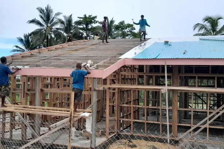 Work on the Gaunataea Rural Health Center, in Malaita province have been progressing well despite the logistics challenges.