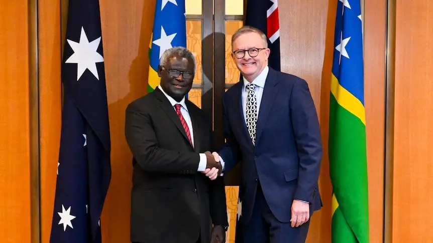 Mr Albanese indirectly acknowledged Australia's recent disagreements with Mr Sogavare's government, but stressed that the two countries shared wide common interests.