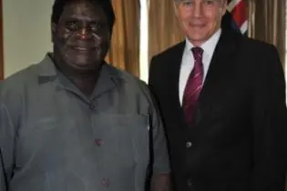 Solomon Islands Prime Minister, Hon Danny Philip and Australia's Minister for Defence, Hon Stephen Smith.