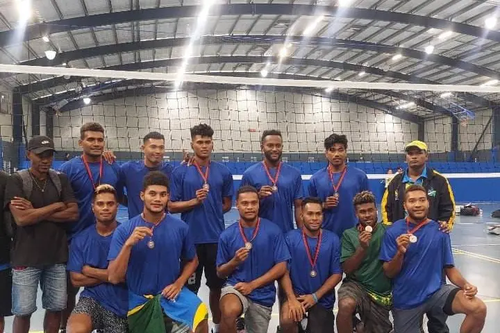 Winning Bronze has set a new record for the Solomon Islands Indoor Volleyball men's team.