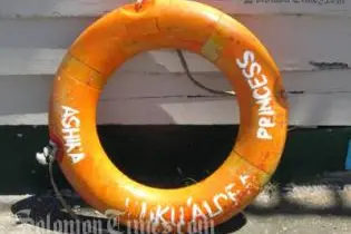 The life buoy from the tragedy-stricken MV Princess Ashika was found floating in Fijian waters.