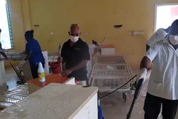 The Chairman of Anti-Microbial Stewardship Committee, Dr Alex Munamua explained the work done involved thorough dusting and scrubbing of windows, walls, floors, ceilings and disinfecting beds, cupboards, chairs and so forth.