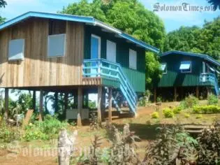 The completed homes donated by the Salvation Army of Papua New Guinea.